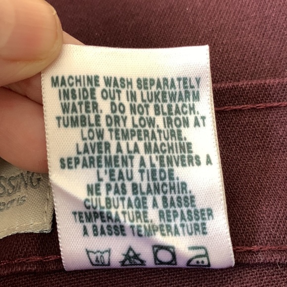 French Dressing Burgundy jeans, Size 14P, New with tags. Wide leg and high rise - Picture 7 of 8